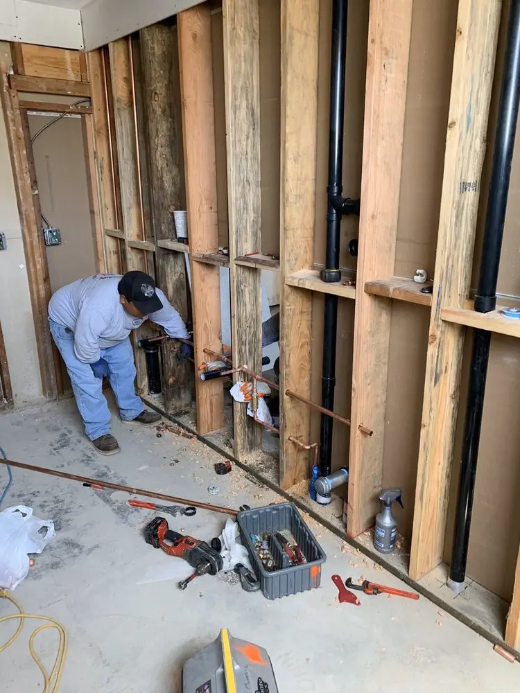 Commercial rough-in plumbing for Gas Line Repair in Fallstaff